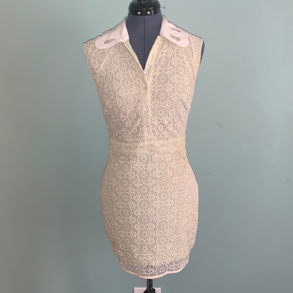 ModCloth Collared Dress Mint Green